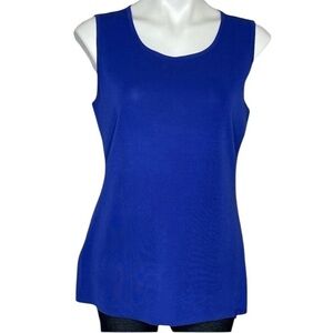 Misook acrylic blue tank, petite medium
